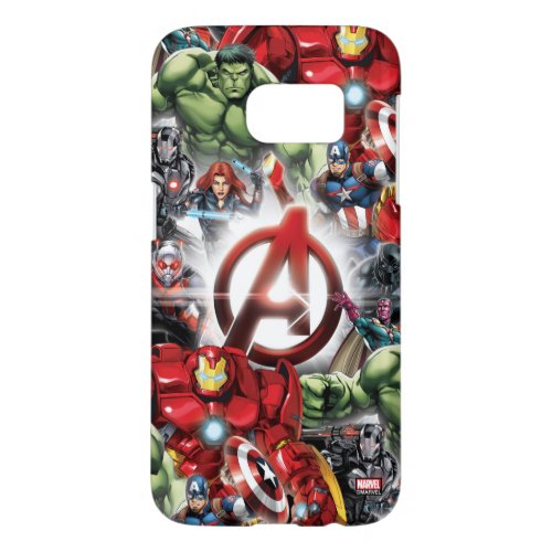 Avengers Classics  Glowing Logo Avengers Group Samsung Galaxy S7 Case