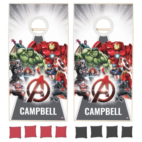 Avengers Classics  Glowing Logo Avengers Group Cornhole Set
