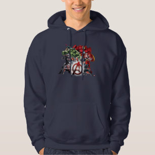 Avengers Classics Glowing Logo Avengers Group Hoodie