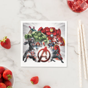 Avengers Classics Glowing Logo Avengers Group Napkins