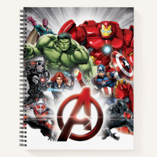Avengers Classics   Glowing Logo Avengers Group Notebook