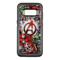 Avengers Classics | Glowing Logo Avengers Group OtterBox Commuter Samsung Galaxy S8 Case