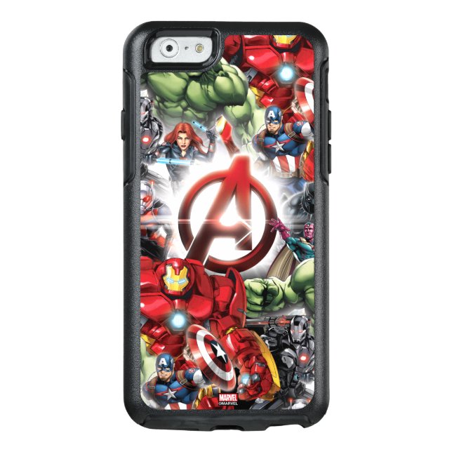 Avengers Classics | Glowing Logo Avengers Group Otterbox iPhone Case (Back)