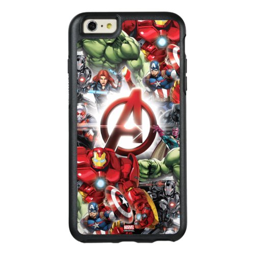 Avengers Classics  Glowing Logo Avengers Group OtterBox iPhone 66s Plus Case