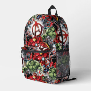 Avengers Classics Glowing Logo Avengers Group Printed Backpack