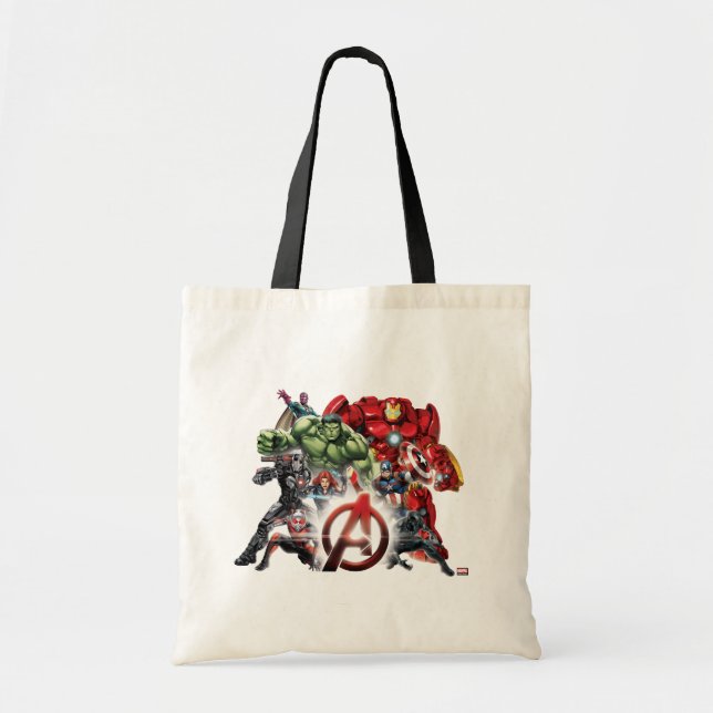 Avengers Classics | Glowing Logo Avengers Group Tote Bag (Front)