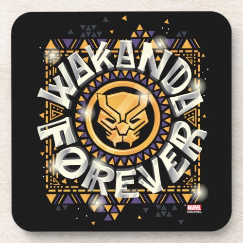 Avengers Classics  Golden Wakanda Forever Graphic Beverage Coaster