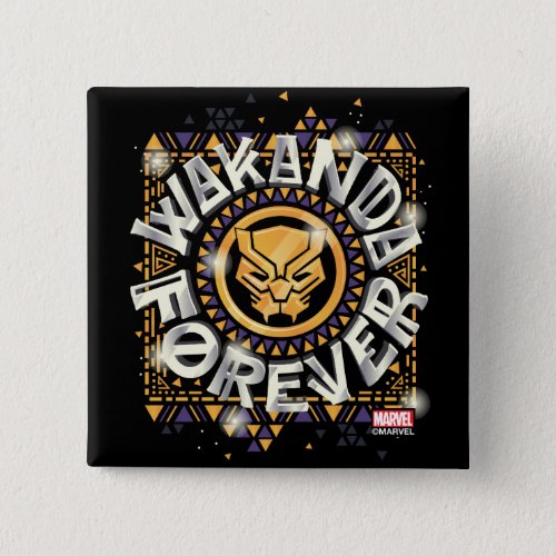 Avengers Classics  Golden Wakanda Forever Graphic Button