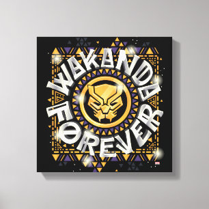 Avengers Classics   Golden Wakanda Forever Graphic Canvas Print