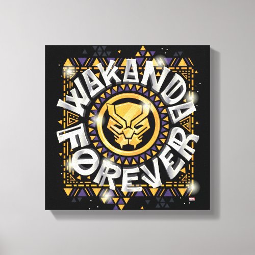 Avengers Classics  Golden Wakanda Forever Graphic Canvas Print