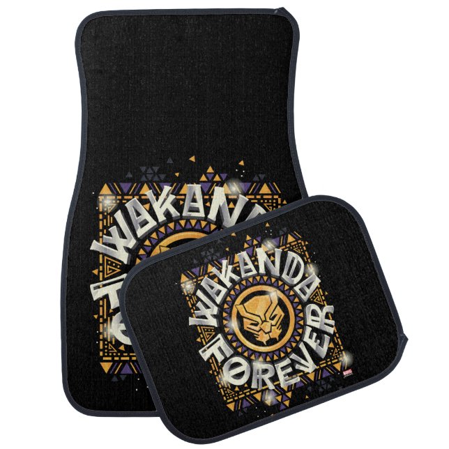 Avengers Classics | Golden Wakanda Forever Graphic Car Floor Mat (Set)