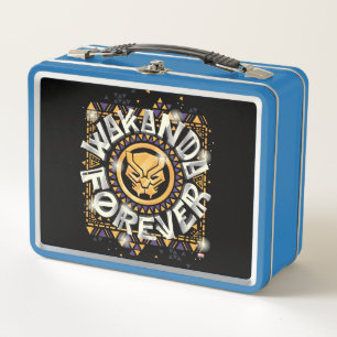 Avengers Classics Golden Wakanda Forever Graphic Metal Lunch Box