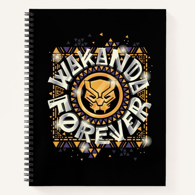Avengers Classics | Golden Wakanda Forever Graphic Notebook (Front)