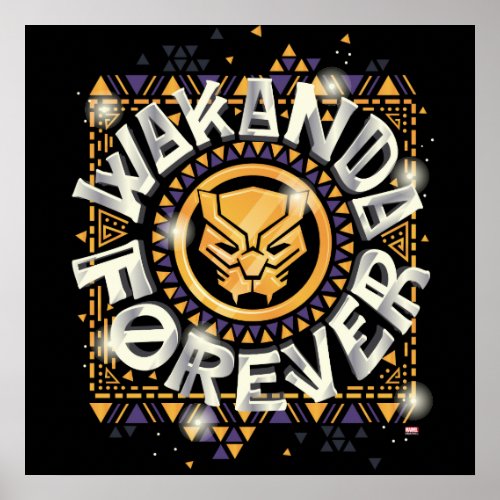 Avengers Classics  Golden Wakanda Forever Graphic Poster