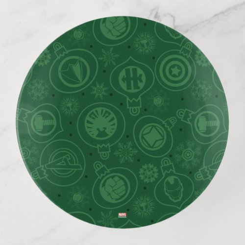 Avengers Classics  Green Bauble Logo Pattern Trinket Tray