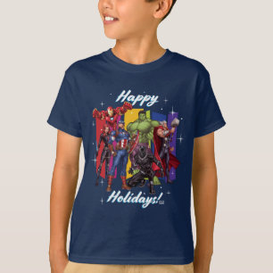 Avengers Classics Group "Happy Holidays" T-Shirt