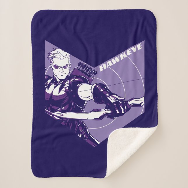 Avengers Classics | Hawkeye Arrow Cutout Sherpa Blanket (Front)