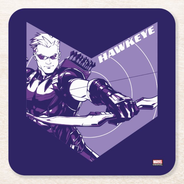 Avengers Classics | Hawkeye Arrow Cutout Square Paper Coaster (Front)