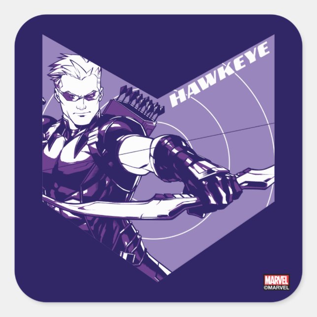 Avengers Classics | Hawkeye Arrow Cutout Square Sticker (Front)