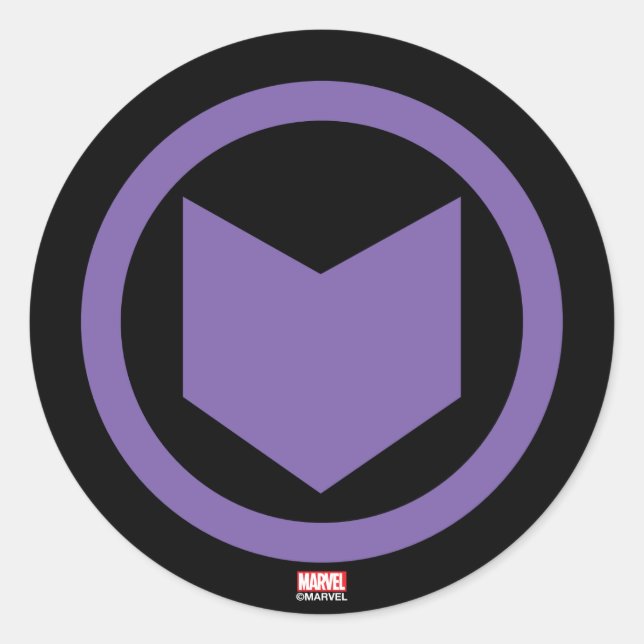 Avengers Classics | Hawkeye Arrow Icon Classic Round Sticker (Front)