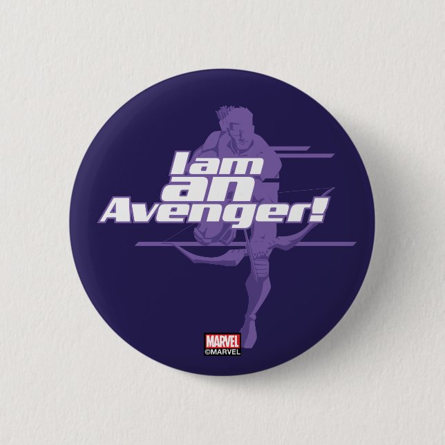 Avengers Classics | Hawkeye "I Am" Graphic Button (Front)