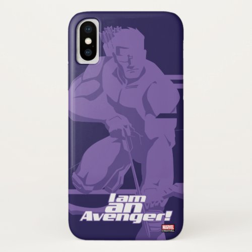 Avengers Classics  Hawkeye I Am Graphic iPhone X Case