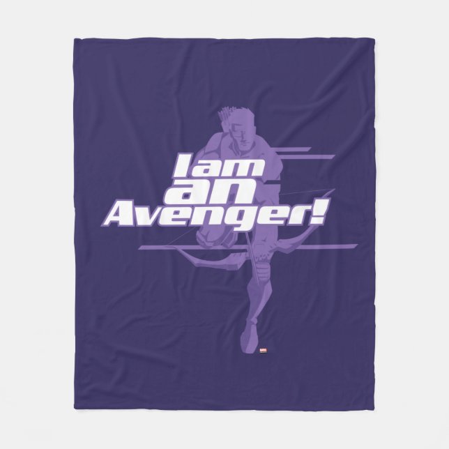 Avengers Classics | Hawkeye "I Am" Graphic Fleece Blanket (Front)