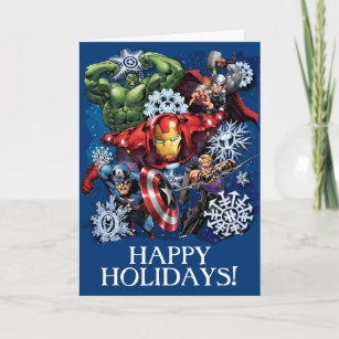 Avengers Classics   Holiday Snowflake Graphic Card