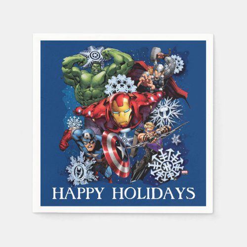 Avengers Classics  Holiday Snowflake Graphic Napkins