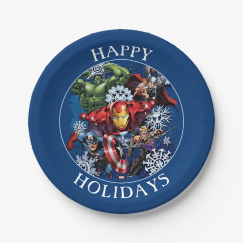 Avengers Classics  Holiday Snowflake Graphic Paper Plates