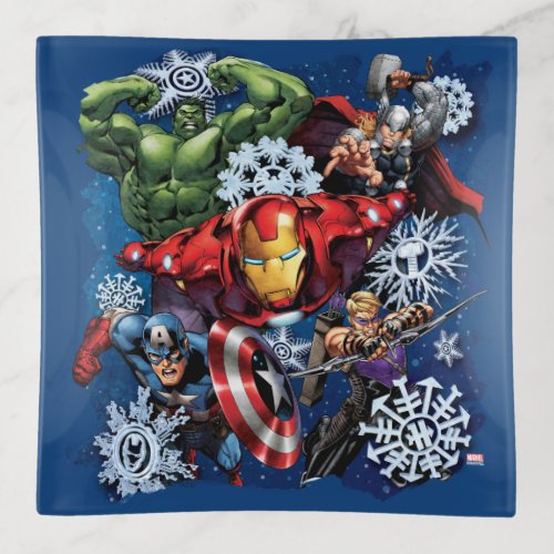 Avengers Classics  Holiday Snowflake Graphic Trinket Tray