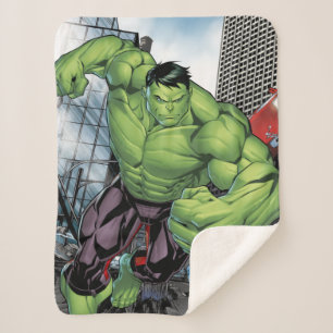 Avengers Classics Hulk Charge Sherpa Blanket