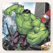 Avengers Classics | Hulk Charge Square Paper Coaster