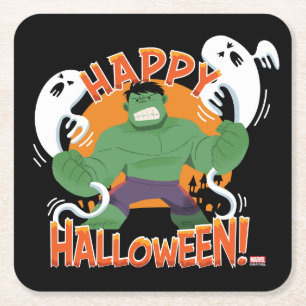 Avengers Classics Hulk "Happy Halloween" Square Paper Coaster