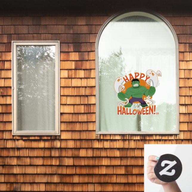 Avengers Classics | Hulk "Happy Halloween" Window Cling (Home Window)
