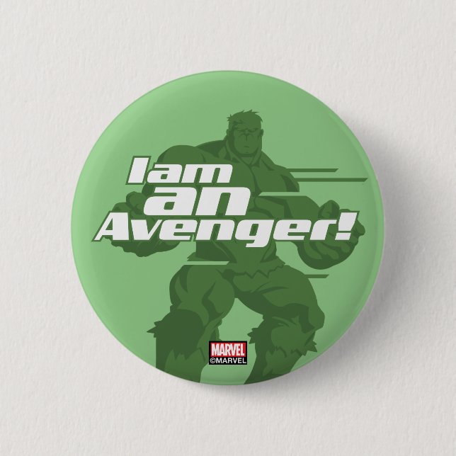 Avengers Classics | Hulk "I Am" Graphic Button (Front)