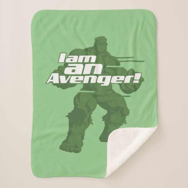 Avengers Classics | Hulk "I Am" Graphic Sherpa Blanket (Front)