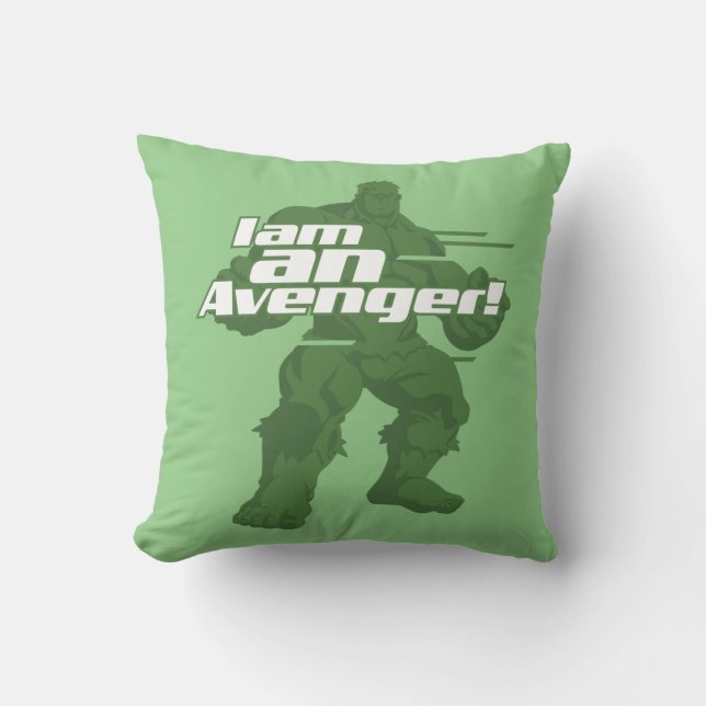 Avengers Classics | Hulk "I Am" Graphic Throw Pillow (Front)