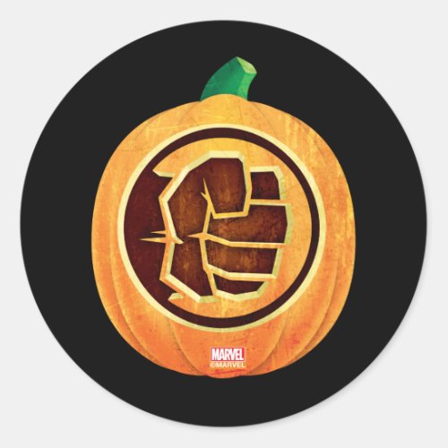 Avengers Classics  Hulk Jack_o_lantern Classic Round Sticker