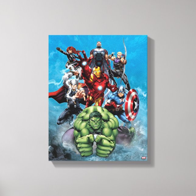 Avengers Classics | Hulk Leading Avengers Canvas Print (Front)
