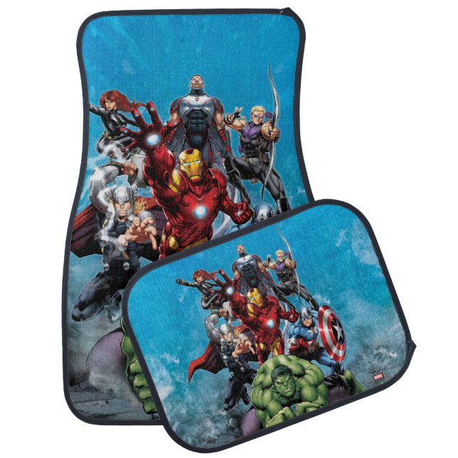 Avengers Classics | Hulk Leading Avengers Car Floor Mat (Set)