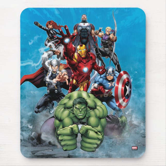 Avengers Classics | Hulk Leading Avengers Mouse Pad (Front)