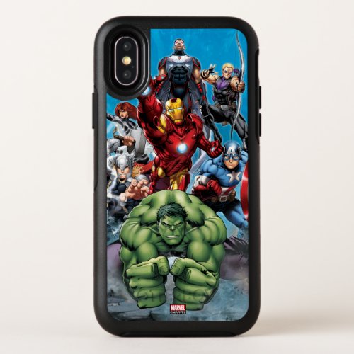 Avengers Classics  Hulk Leading Avengers OtterBox Symmetry iPhone X Case