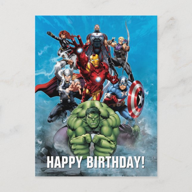 Avengers Classics | Hulk Leading Avengers Postcard (Front)