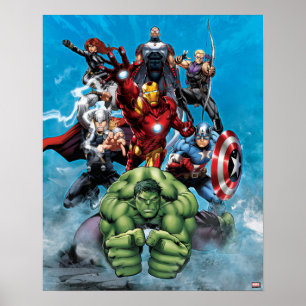 Avengers Classics Hulk Leading Avengers Poster