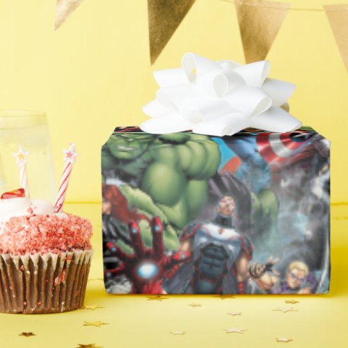 Avengers Classics  Hulk Leading Avengers Wrapping Paper