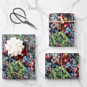 Avengers Classics   Hulk Leading Avengers Wrapping Paper Sheets