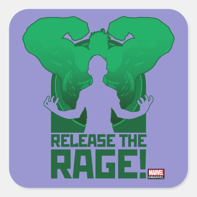 Avengers Classics | Hulk "Release The Rage" Square Sticker (Front)