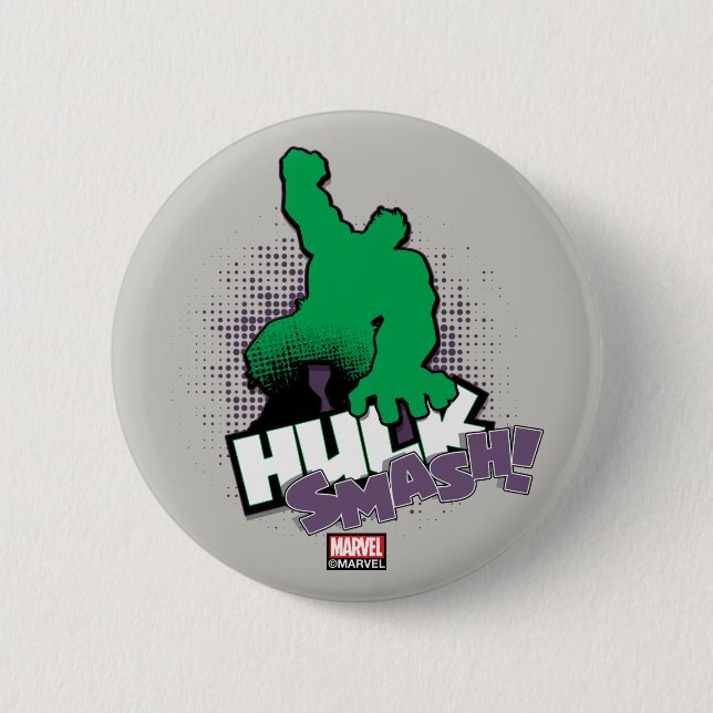 Avengers Classics | Hulk Smash Outline Graphic Button (Front)