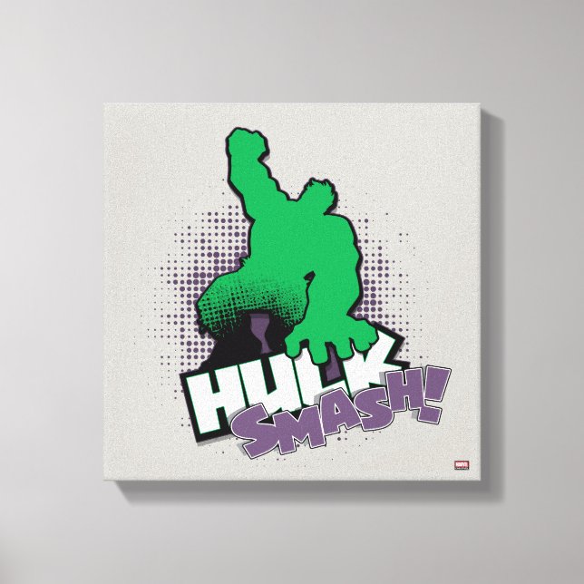 Avengers Classics | Hulk Smash Outline Graphic Canvas Print (Front)